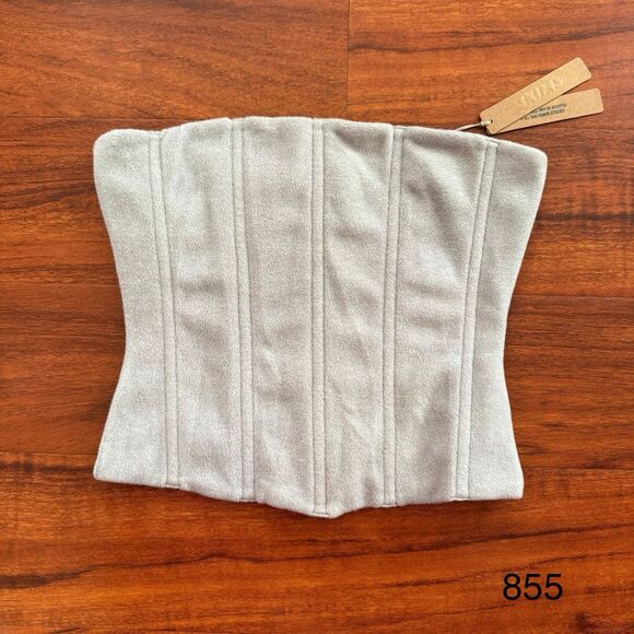 NWT SKIMS FLEECE LOUNGE CORSET SIZE Small  HEATHER GRAY - Picture 1 of 12